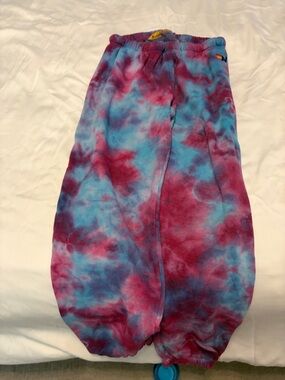 Aviator Nation Tie-Dye Fleece Joggers - Blue & Purple
